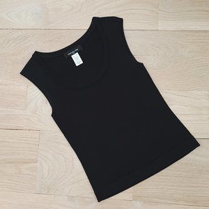 Jones New York Sleek Scoop Neck Sweater Tank, Jet Black, PP (0P, 2P)